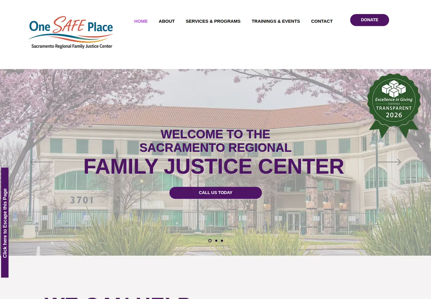 Captured homepage of sacramentofjc.org in the current scan