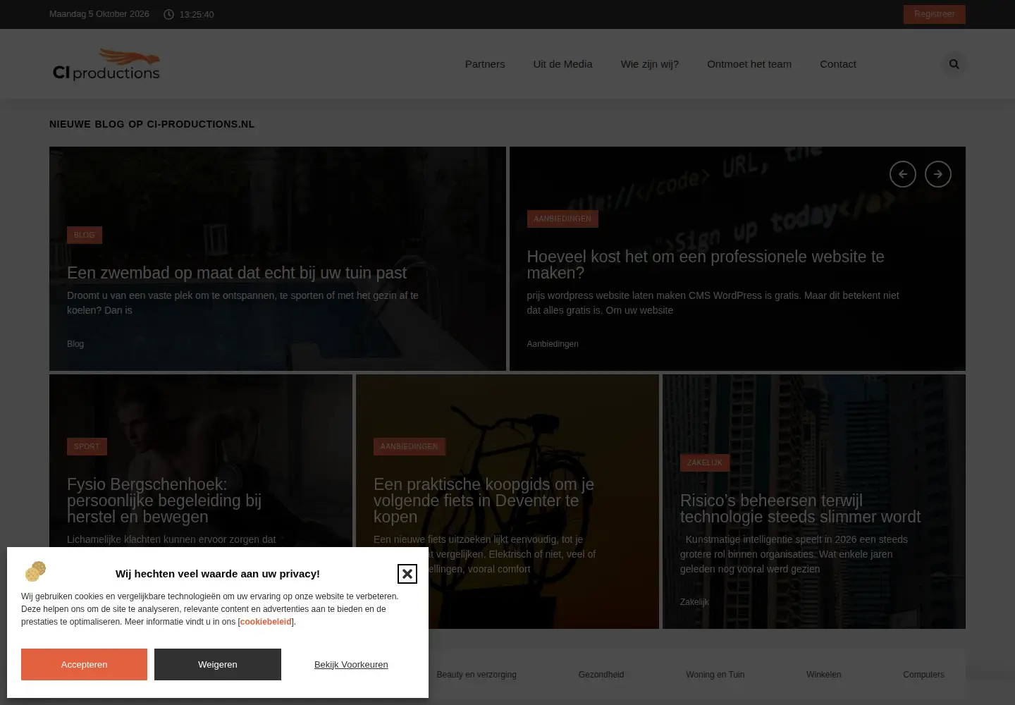 Screenshot of ci-productions.nl