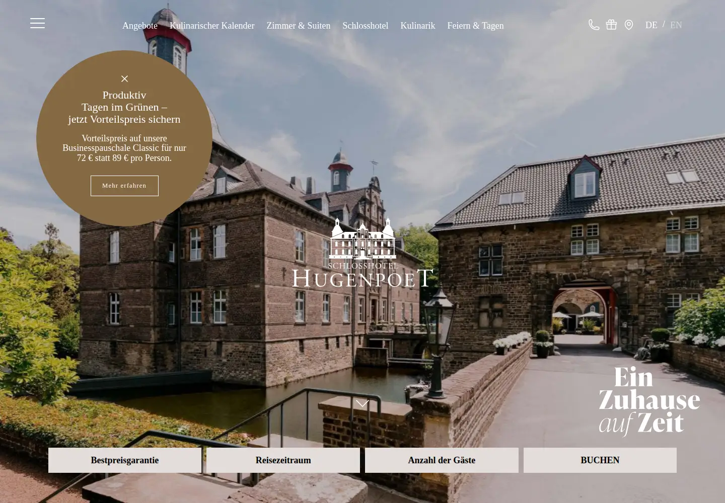 Captured homepage of hugenpoet.de in the current scan