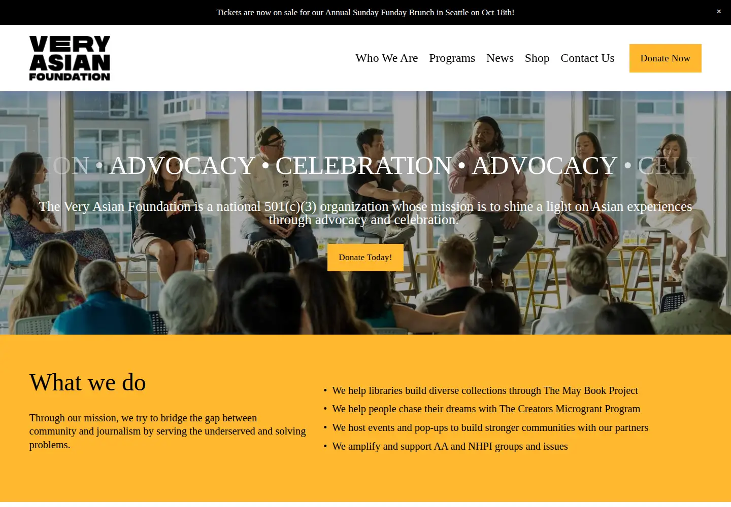 Screenshot of veryasianfoundation.org