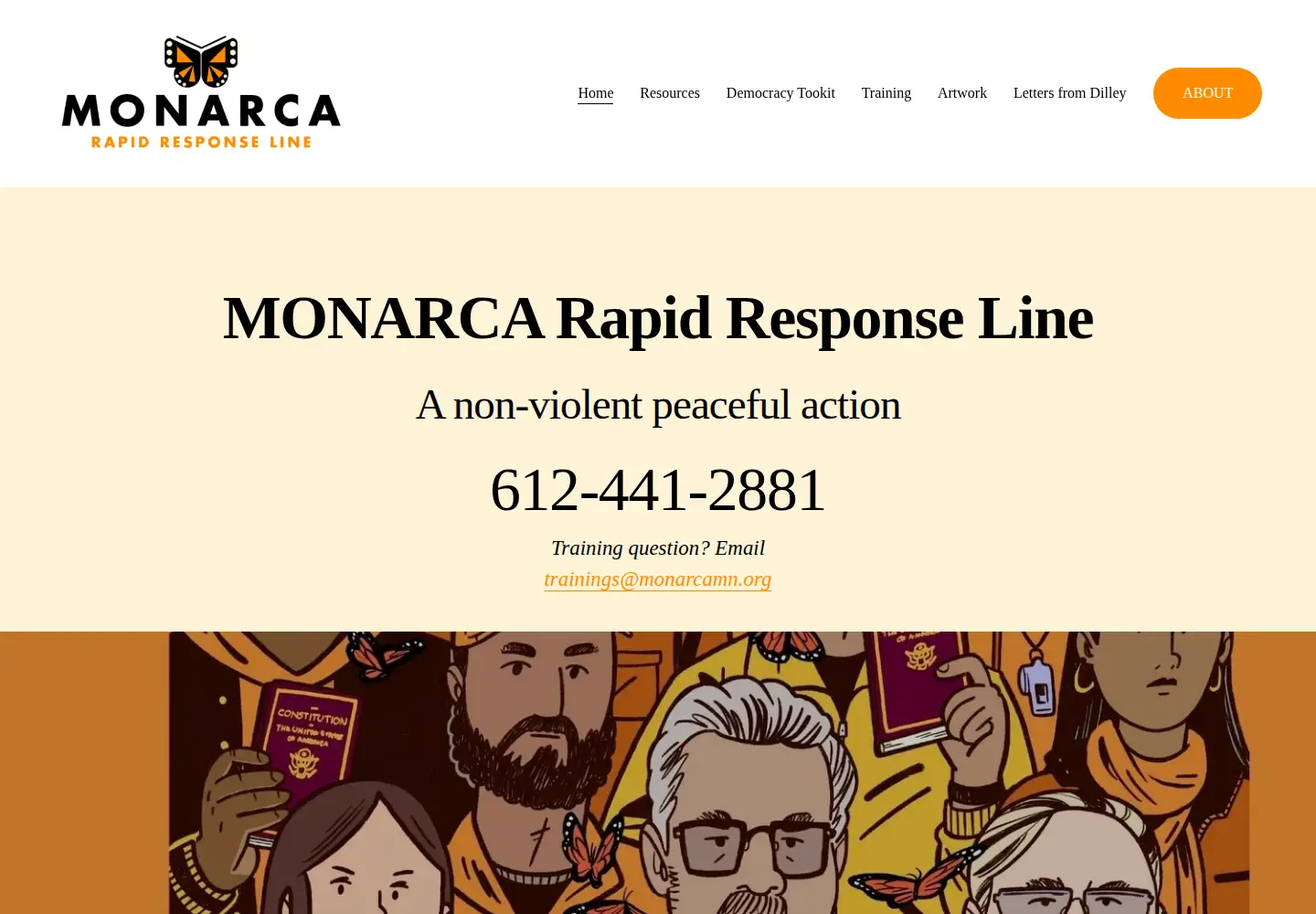 Screenshot of monarcamn.org