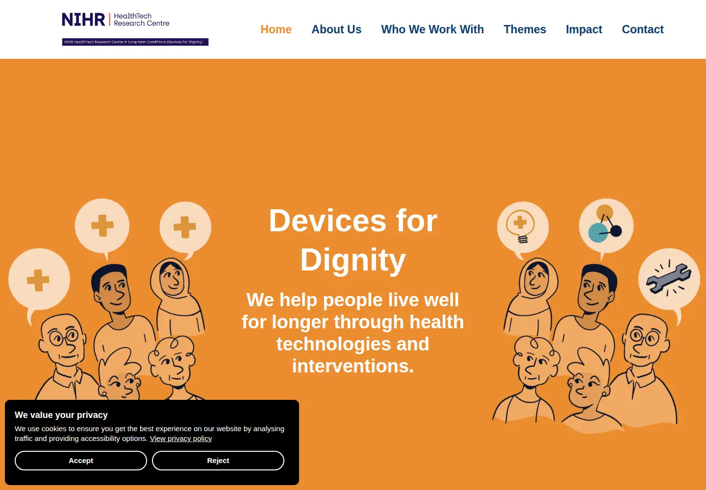 Screenshot of devicesfordignity.org.uk