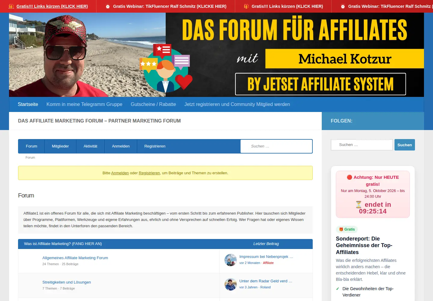 Screenshot of affiliate1.de