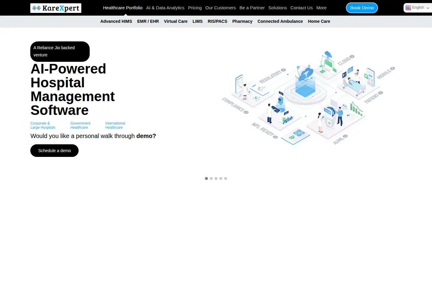 Captured homepage of karexpert.com in the current scan