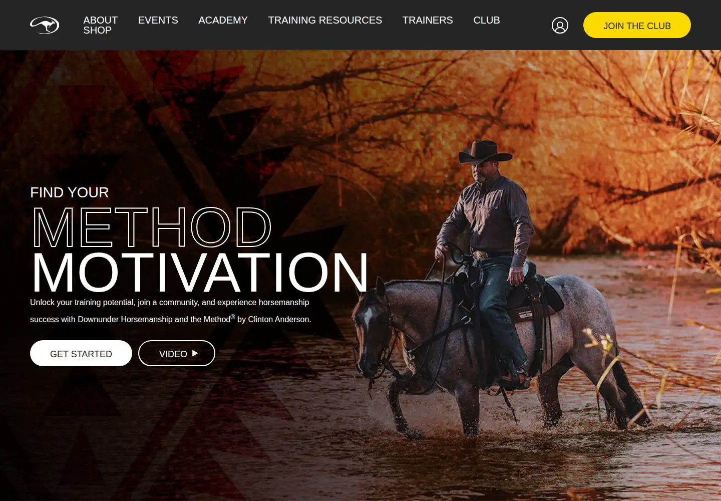 Screenshot of downunderhorsemanship.com