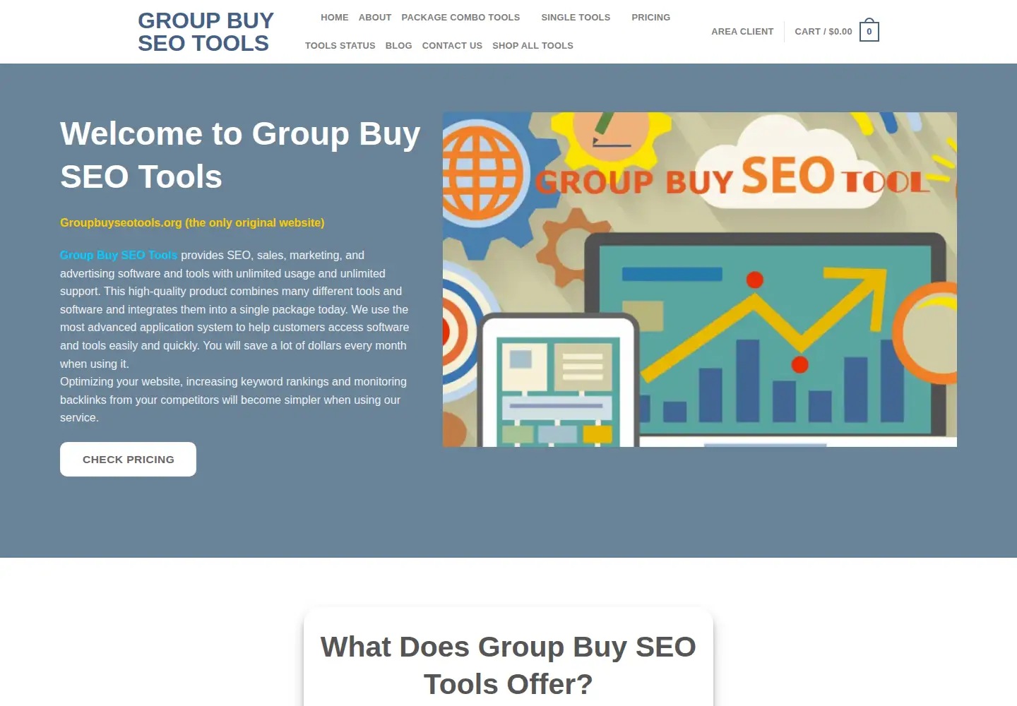 Screenshot of groupbuyseotools.org