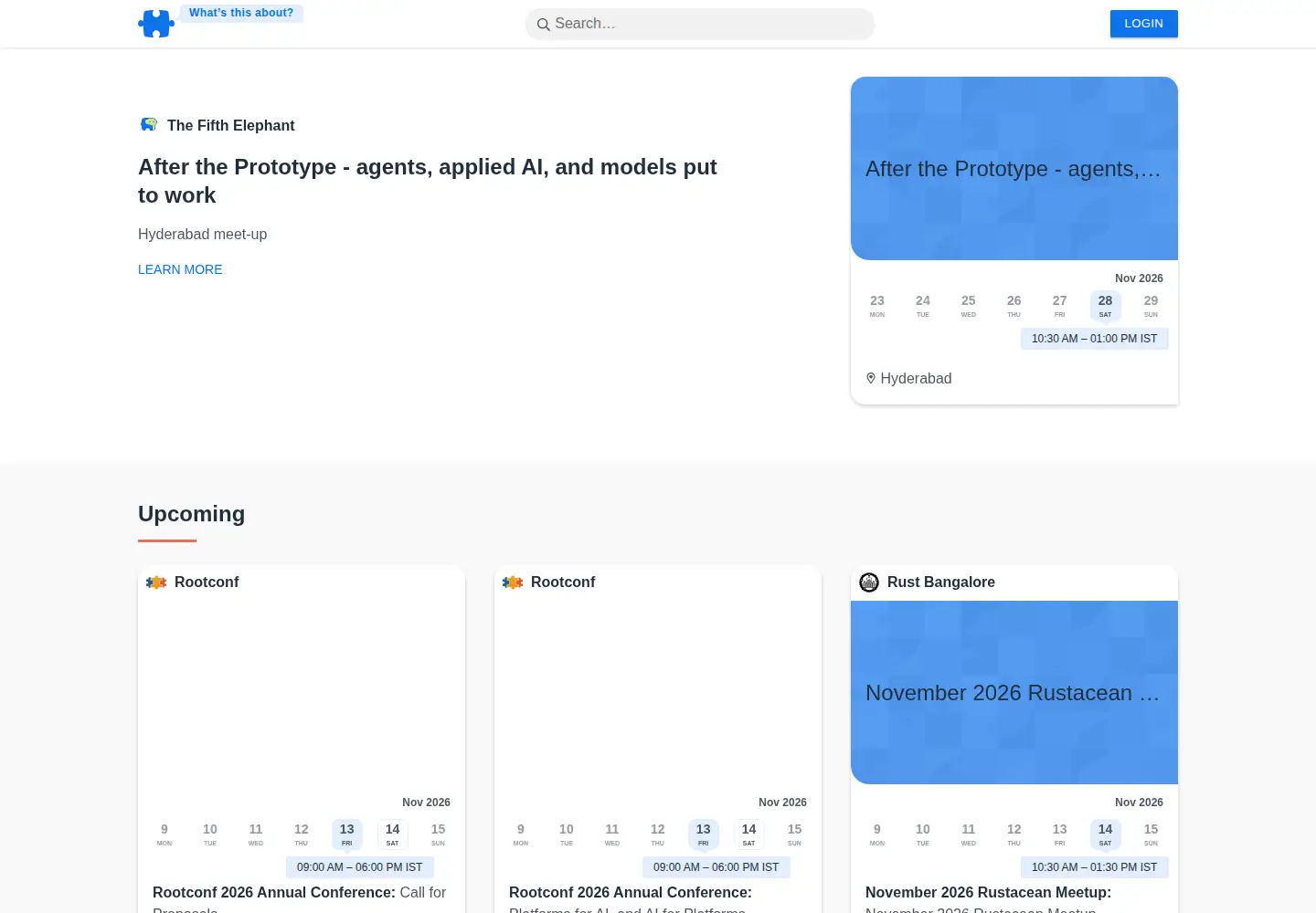 Screenshot of hasgeek.com