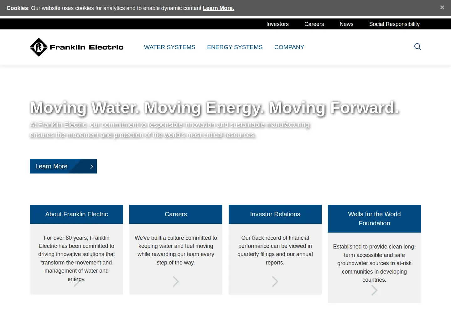 Screenshot of franklin-electric.com