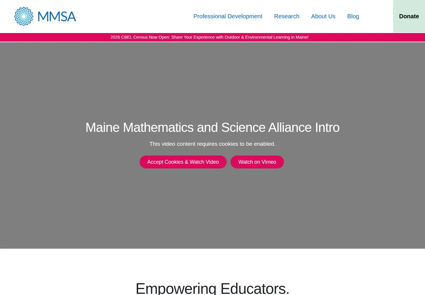 Screenshot of mmsa.org