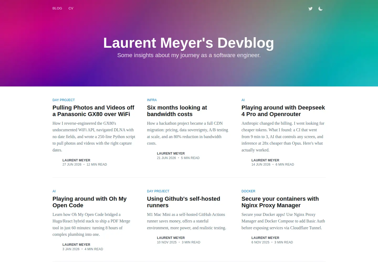 Captured homepage of meyer-laurent.com in the current scan