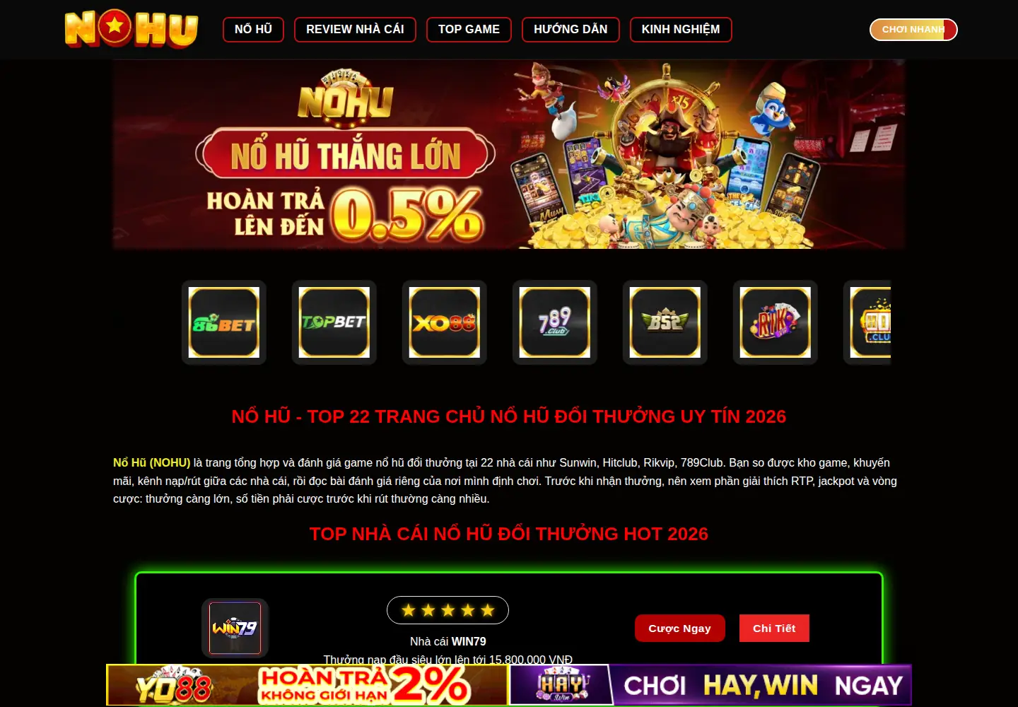 Screenshot of nohus.org