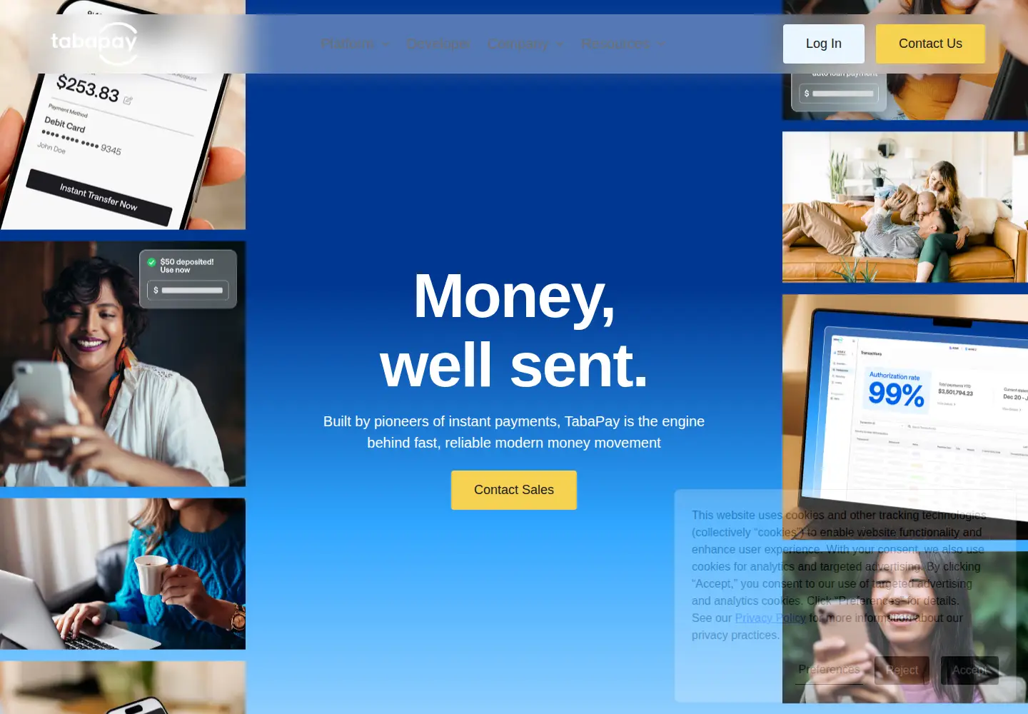 Screenshot of tabapay.com