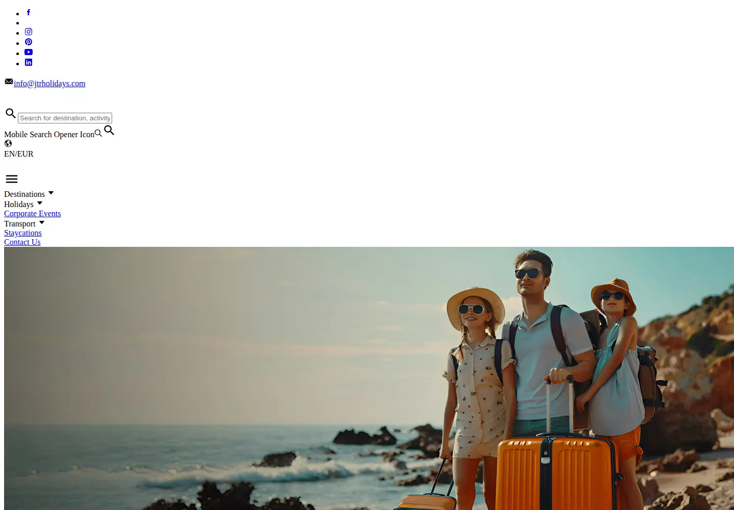 Captured homepage of jtrholidays.com in the current scan