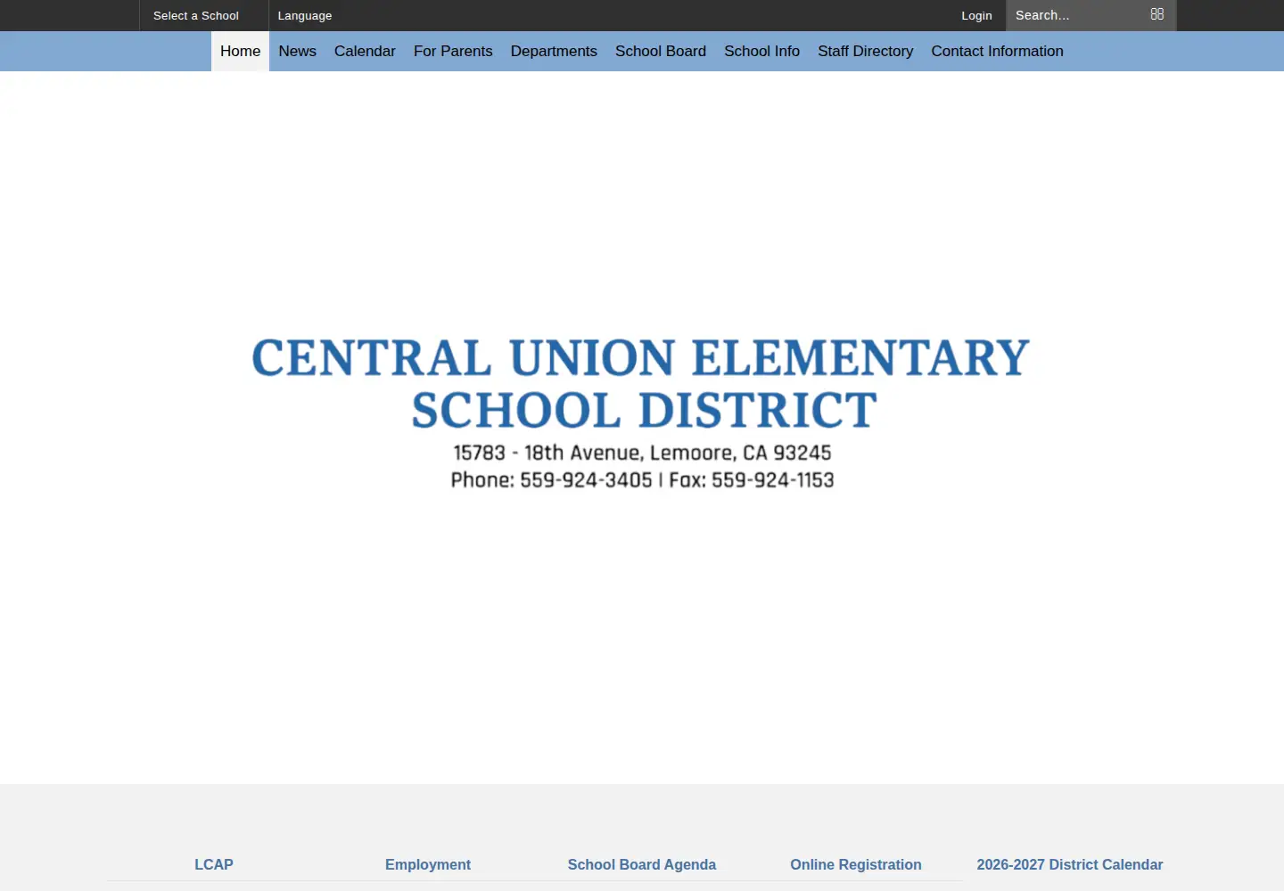Captured homepage of central.k12.ca.us in the current scan