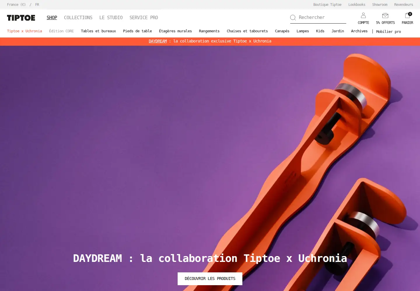 Captured homepage of tiptoe.fr in the current scan
