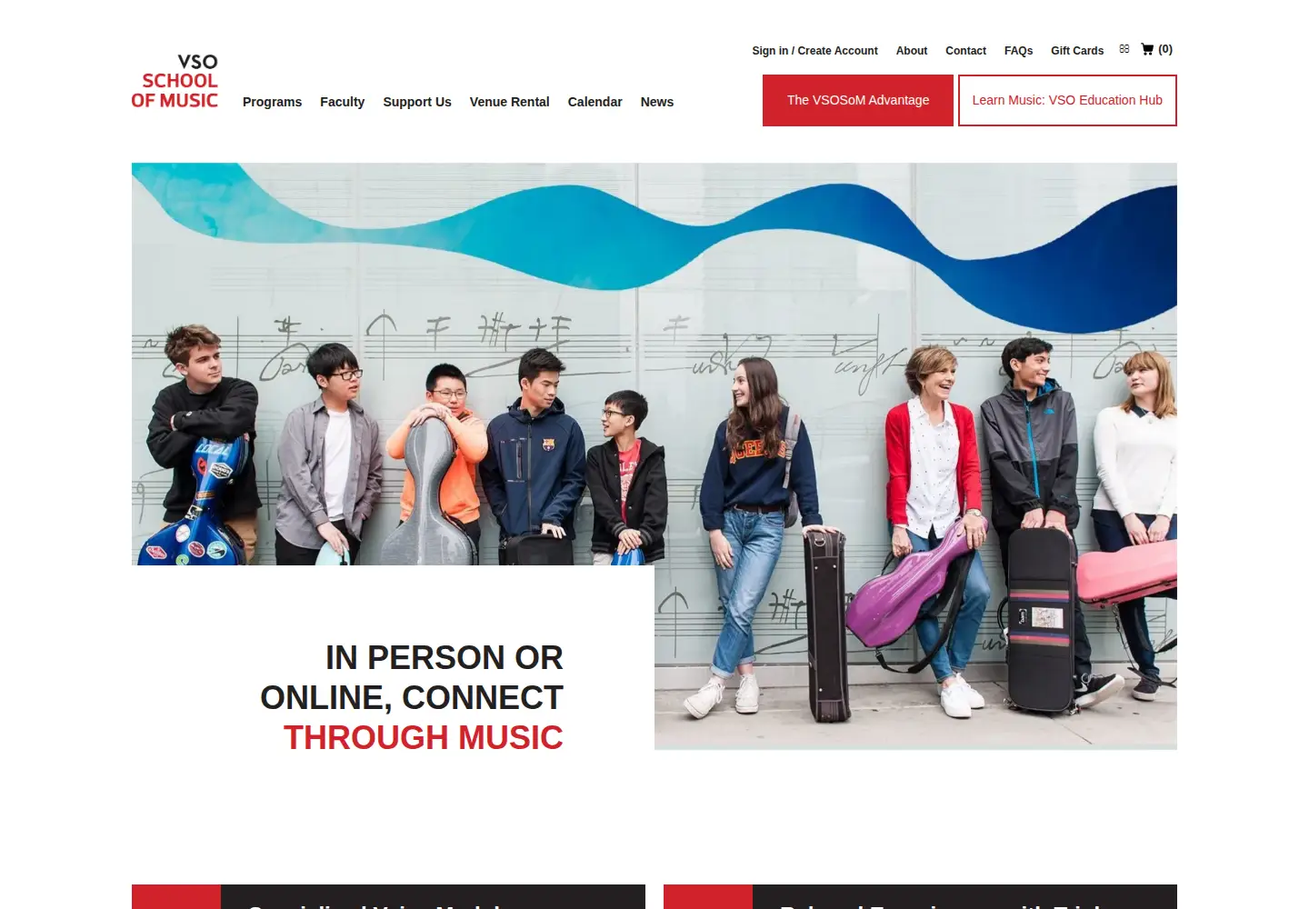 Captured homepage of vsoschoolofmusic.ca in the current scan