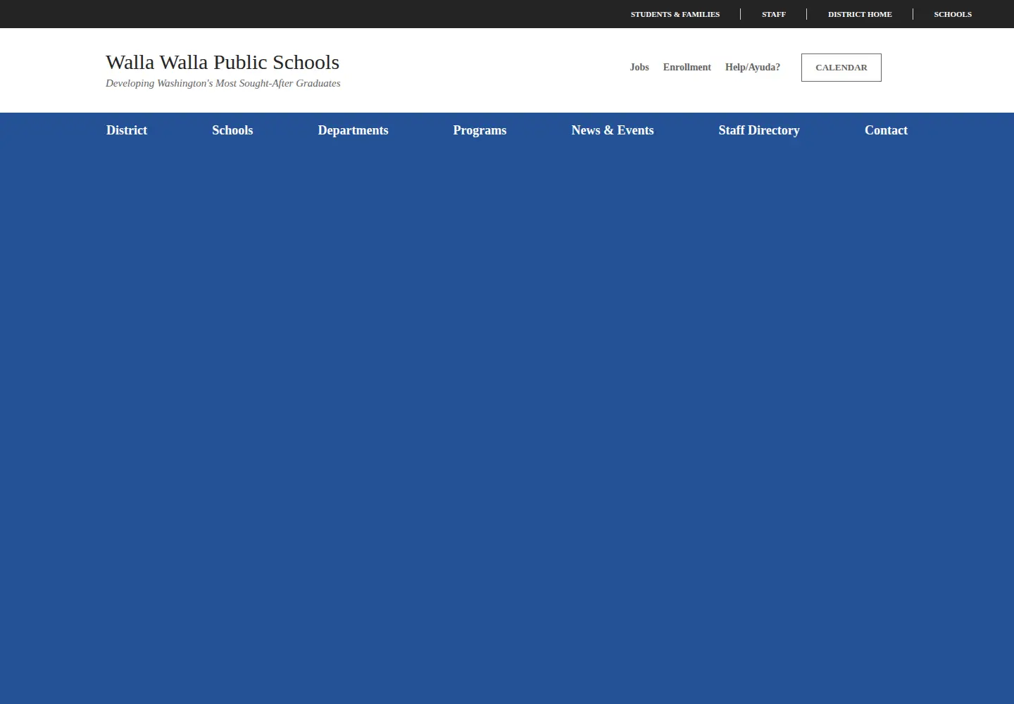 Captured homepage of wwps.org in the current scan