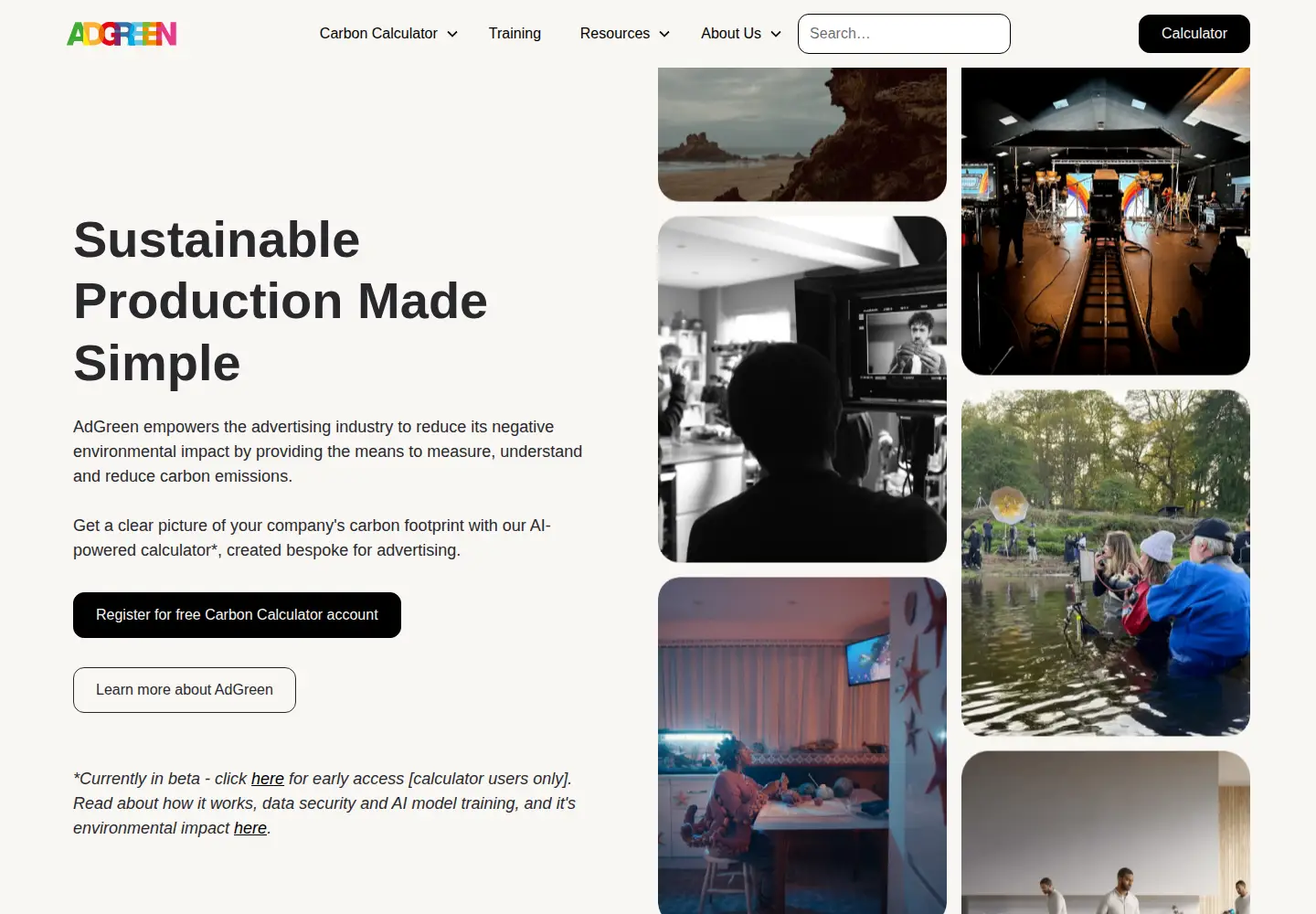 Screenshot of weareadgreen.org