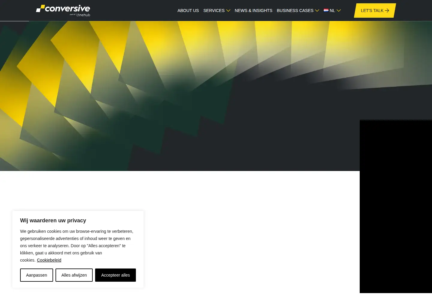 Captured homepage of conversive.nl in the current scan
