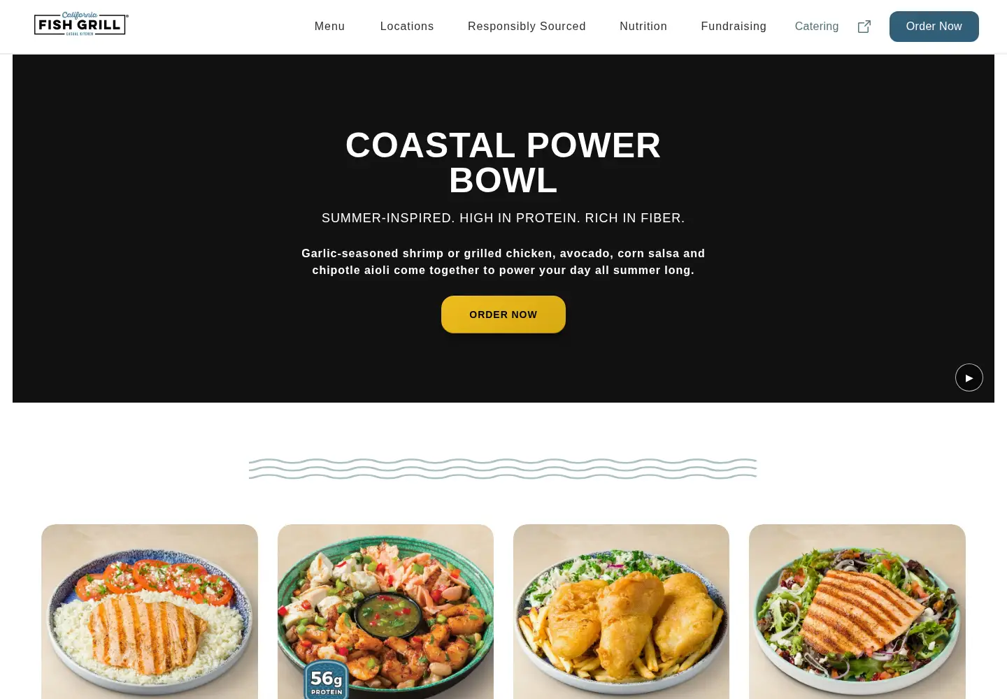 Captured homepage of cafishgrill.com in the current scan