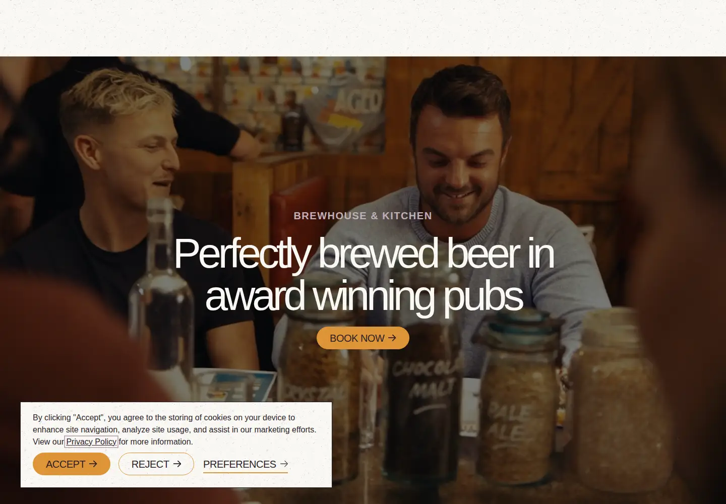 Screenshot of brewhouseandkitchen.com