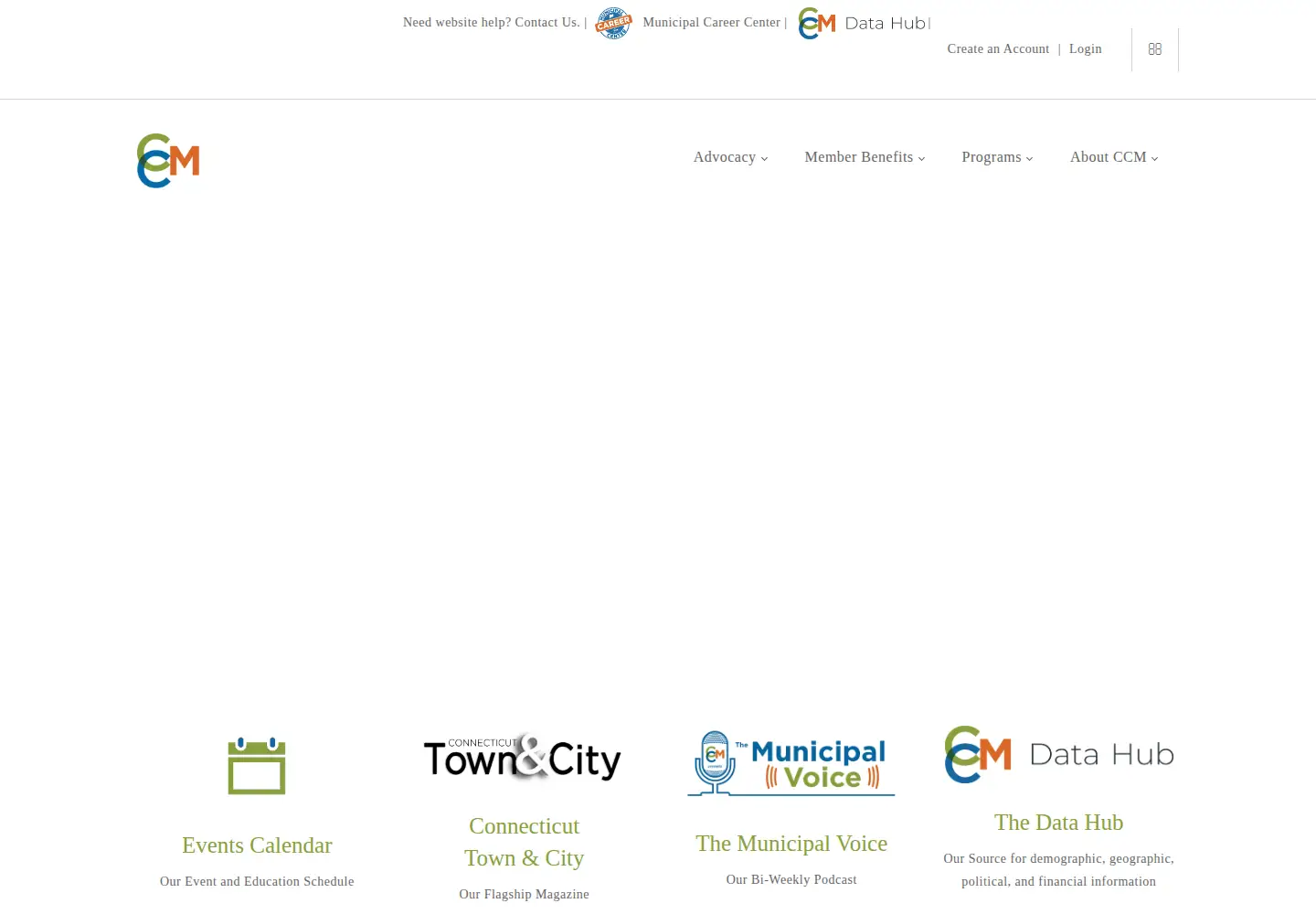 Captured homepage of ccm-ct.org in the current scan