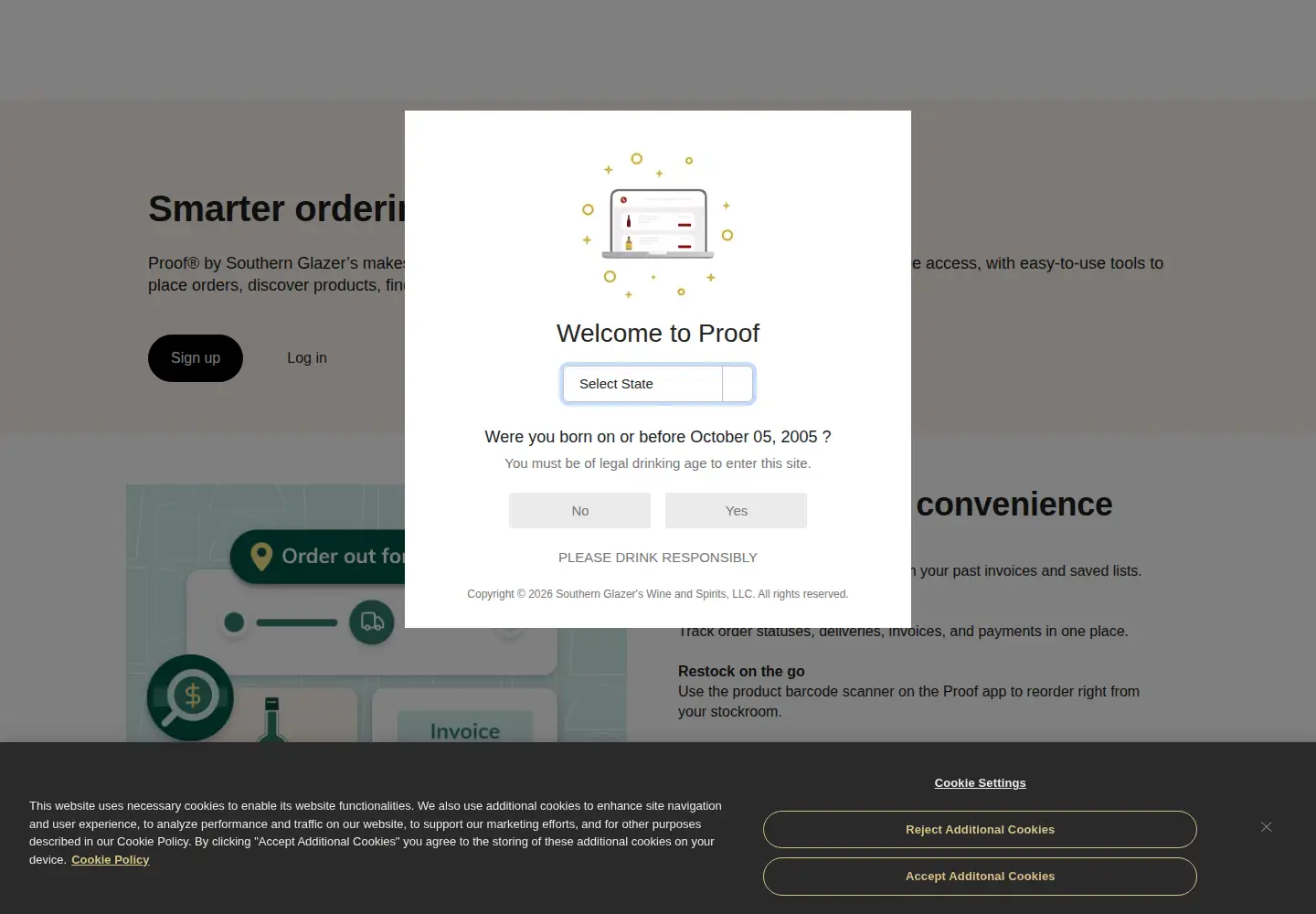 Captured homepage of sgproof.com in the current scan
