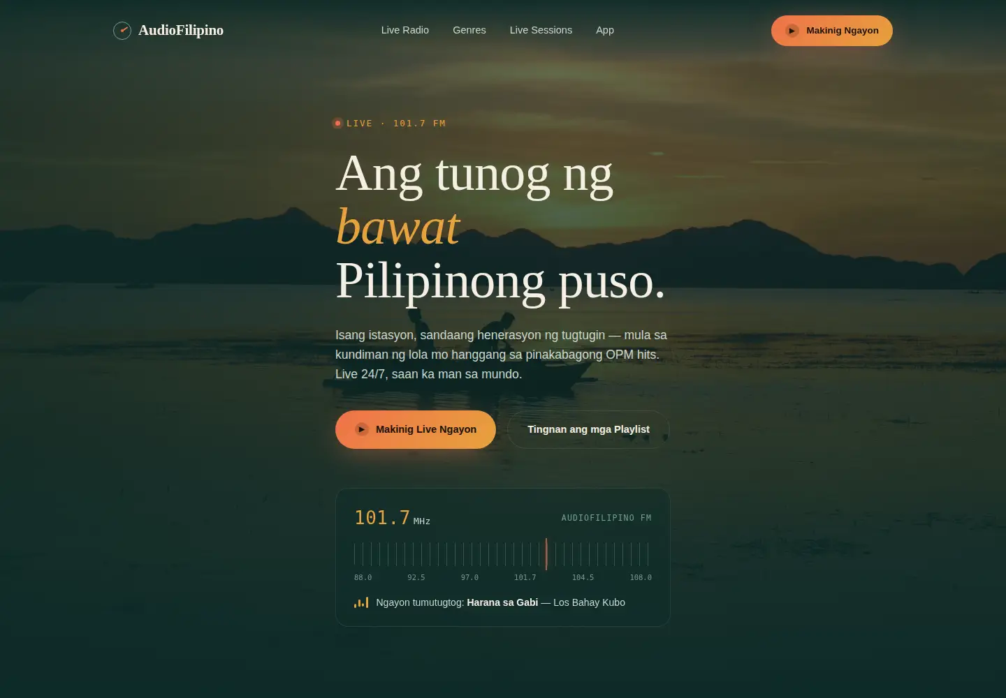Screenshot of audiofilipino.org