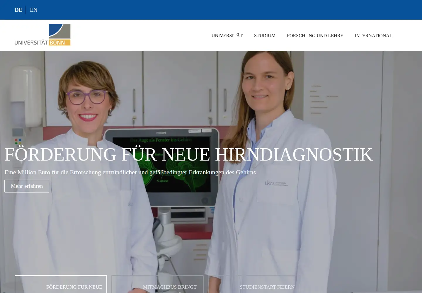 Screenshot of uni-bonn.de