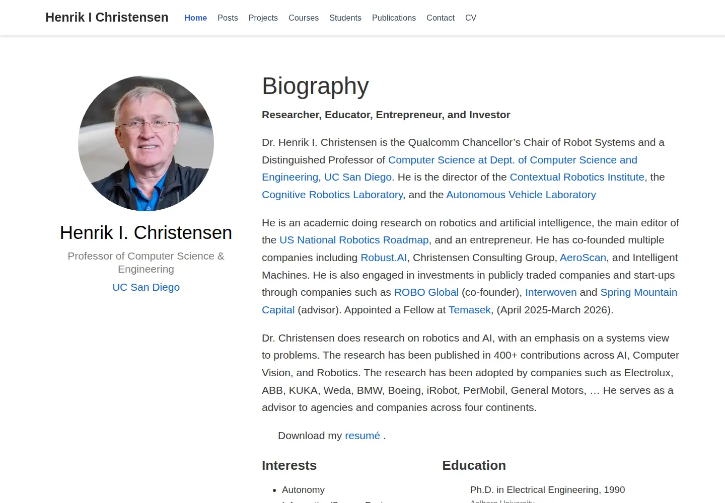 Screenshot of hichristensen.com