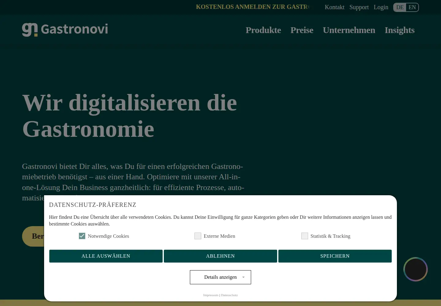 Screenshot of gastronovi.com