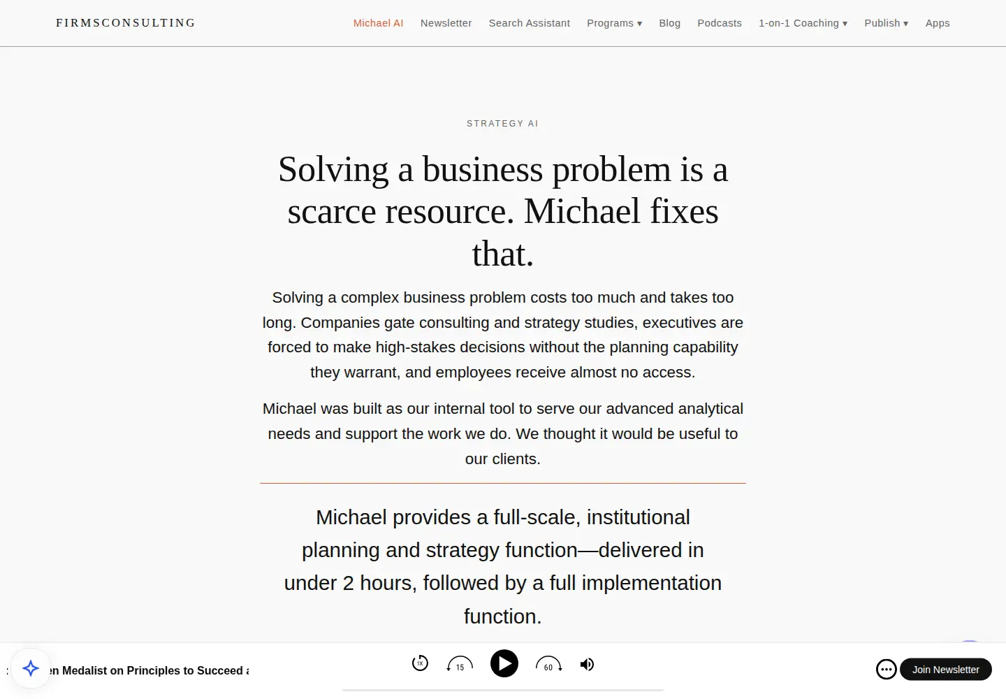 Captured homepage of firmsconsulting.com in the current scan