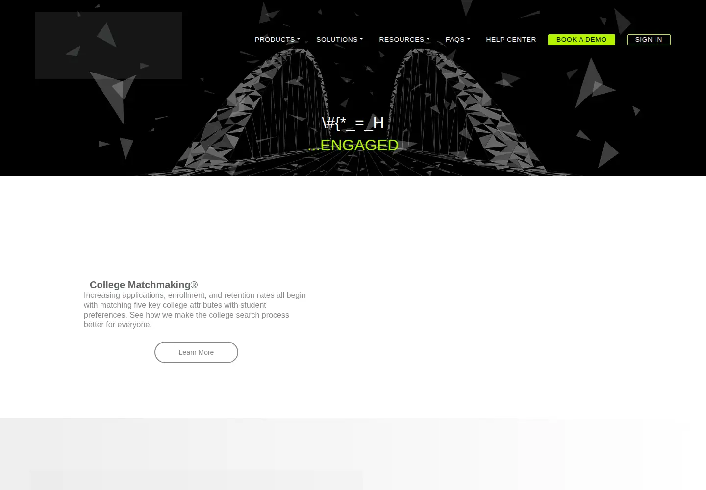 Captured homepage of gotocollegefairs.com in the current scan