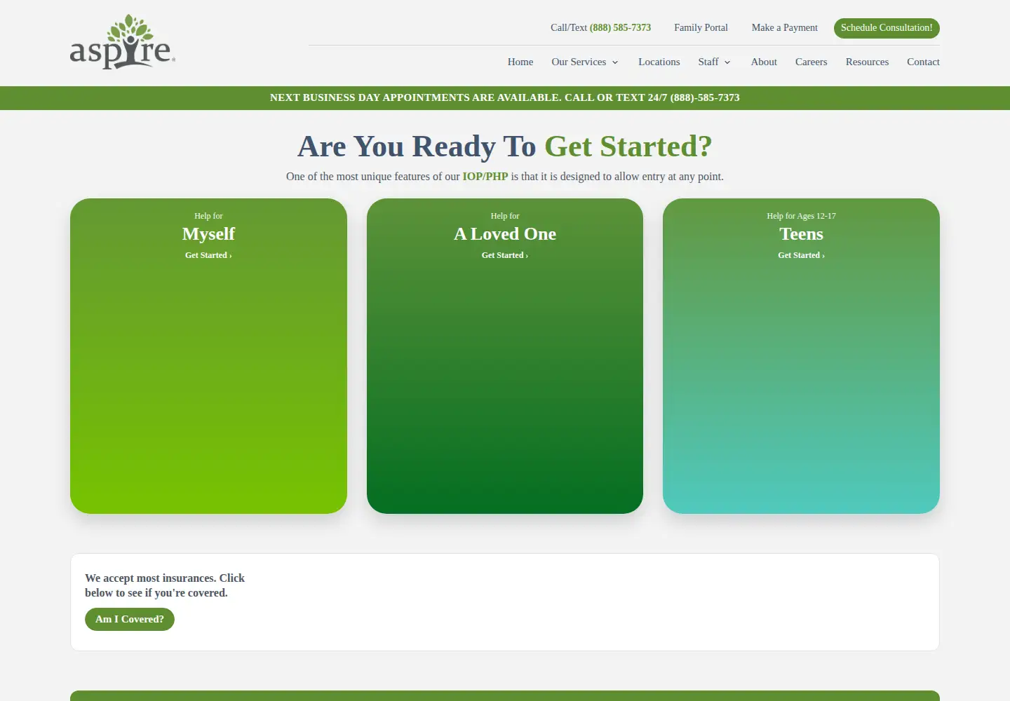 Screenshot of aspirecounselingservice.com