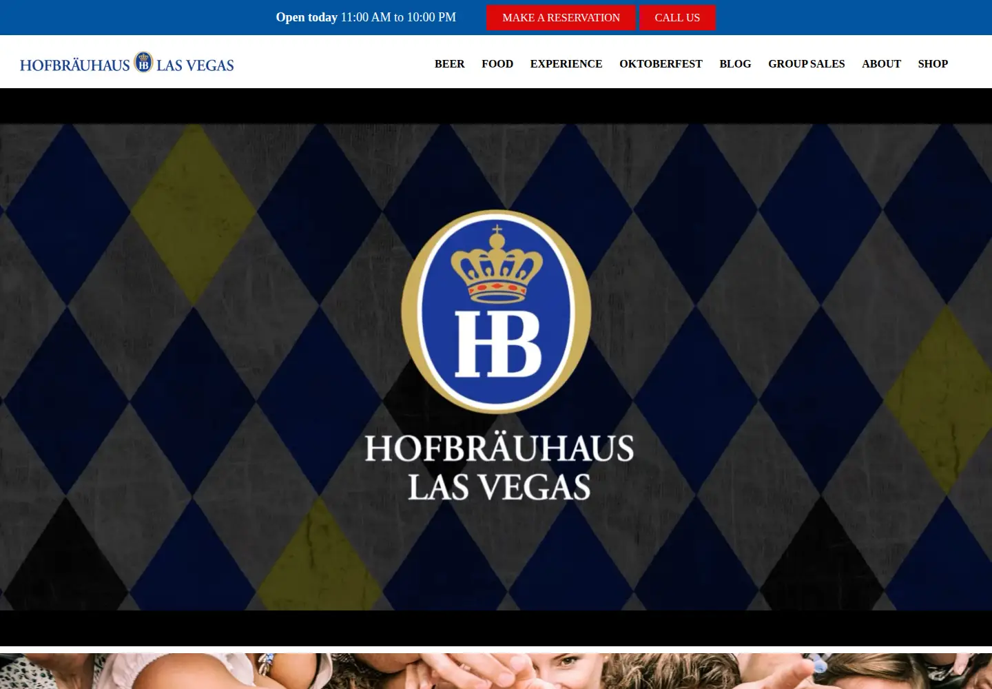 Captured homepage of hofbrauhauslasvegas.com in the current scan