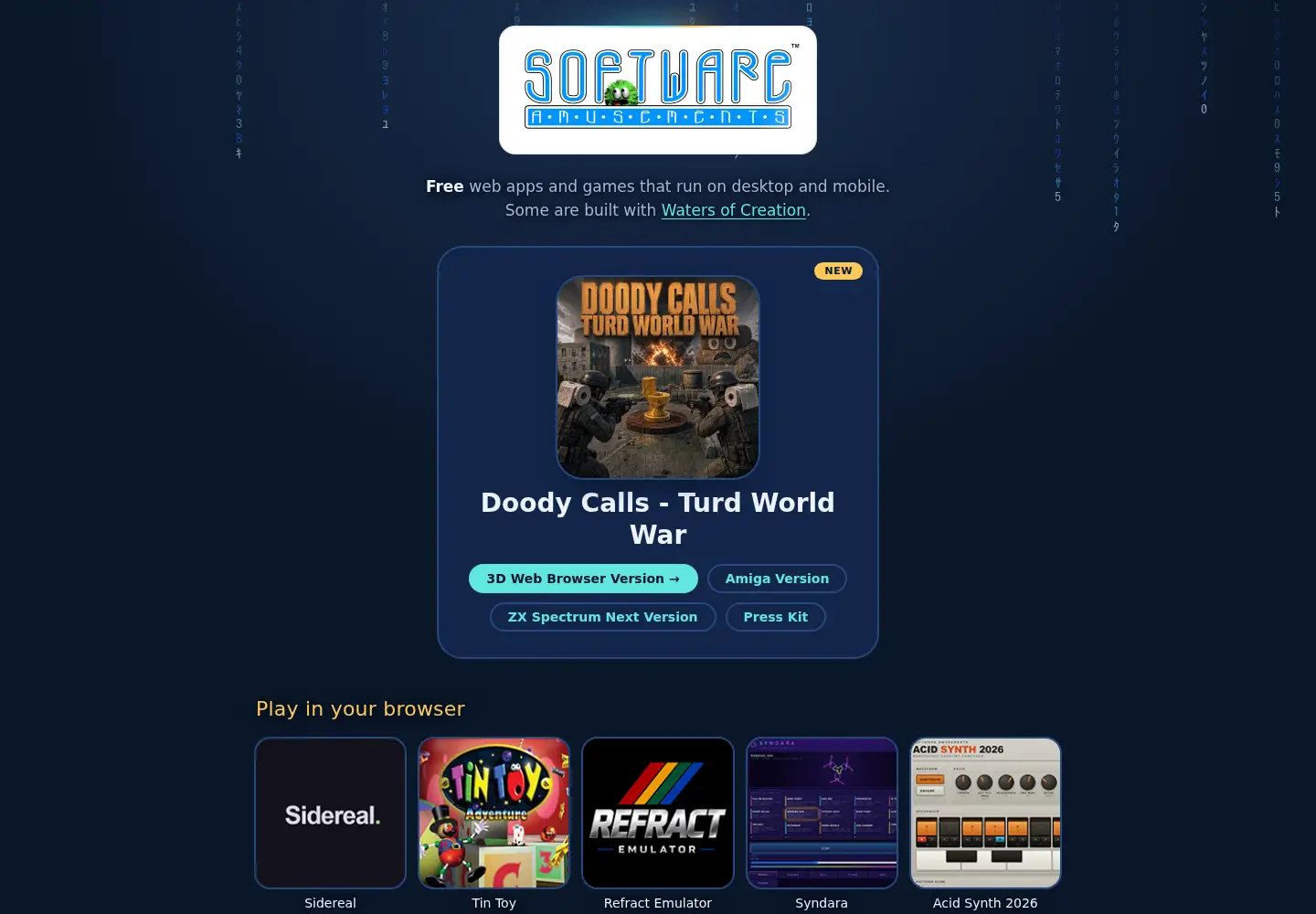 Screenshot of softwareamusements.com