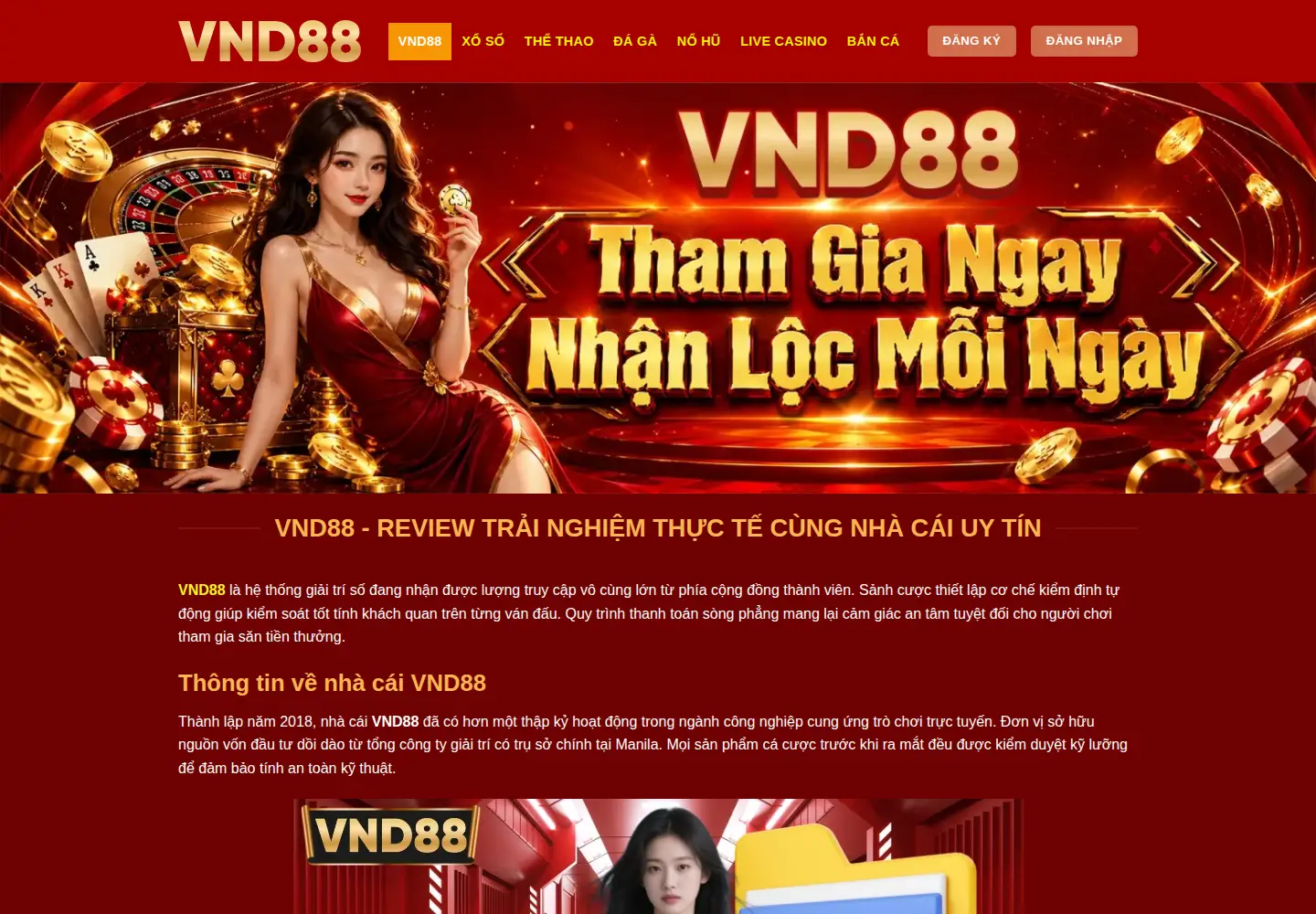 Screenshot of vnd88edu.com