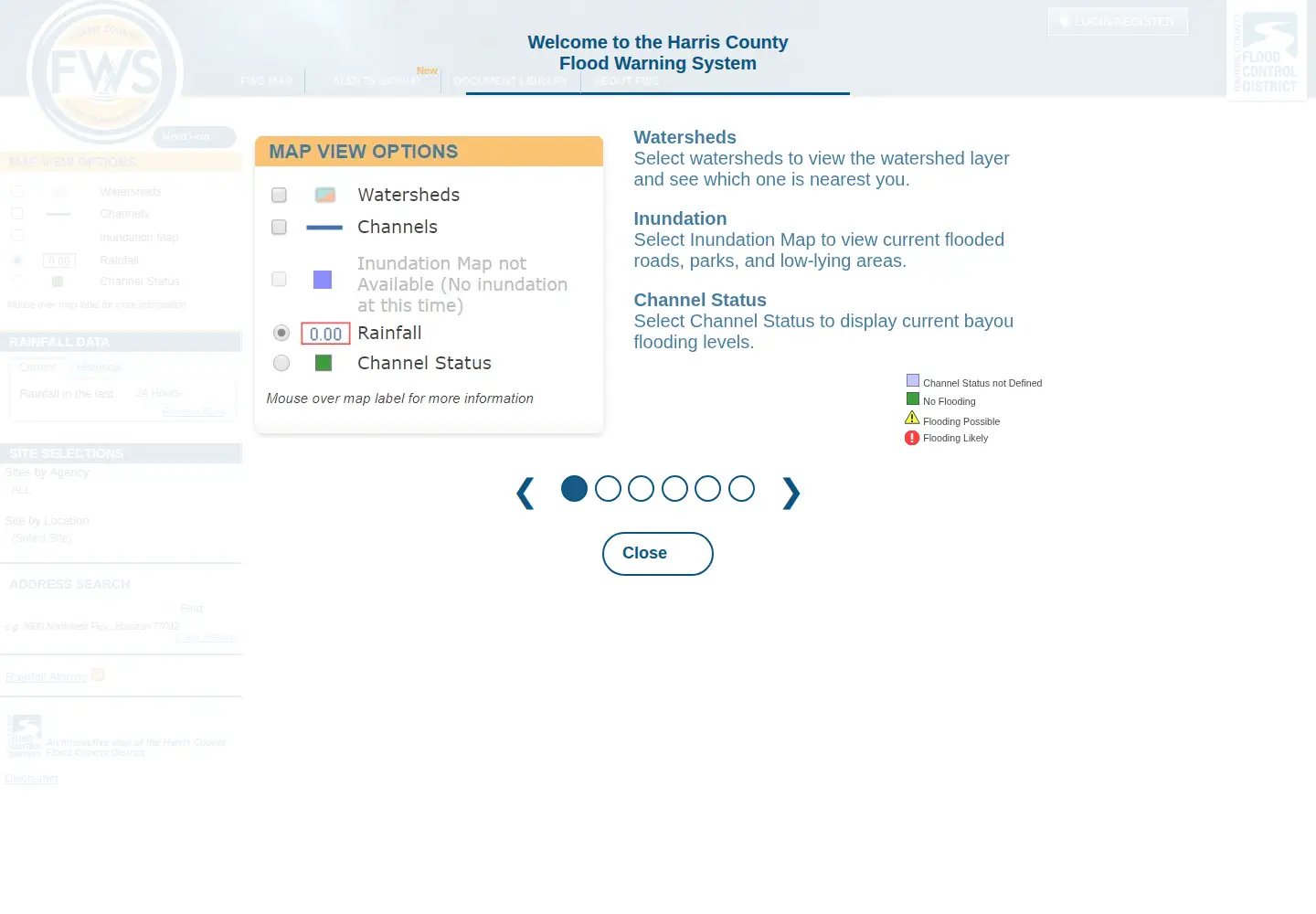 Screenshot of harriscountyfws.org
