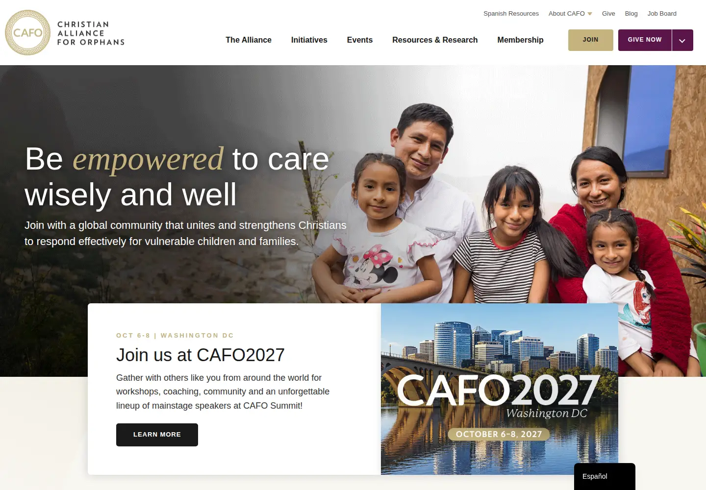 Screenshot of christianalliancefororphans.org