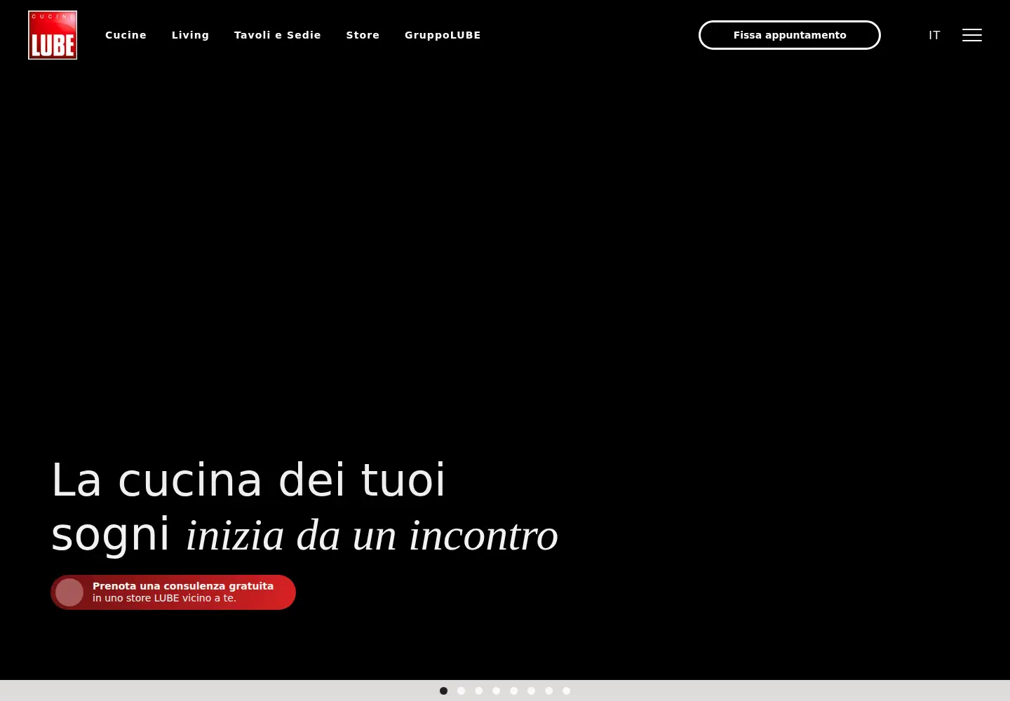 Captured homepage of cucinelube.it in the current scan