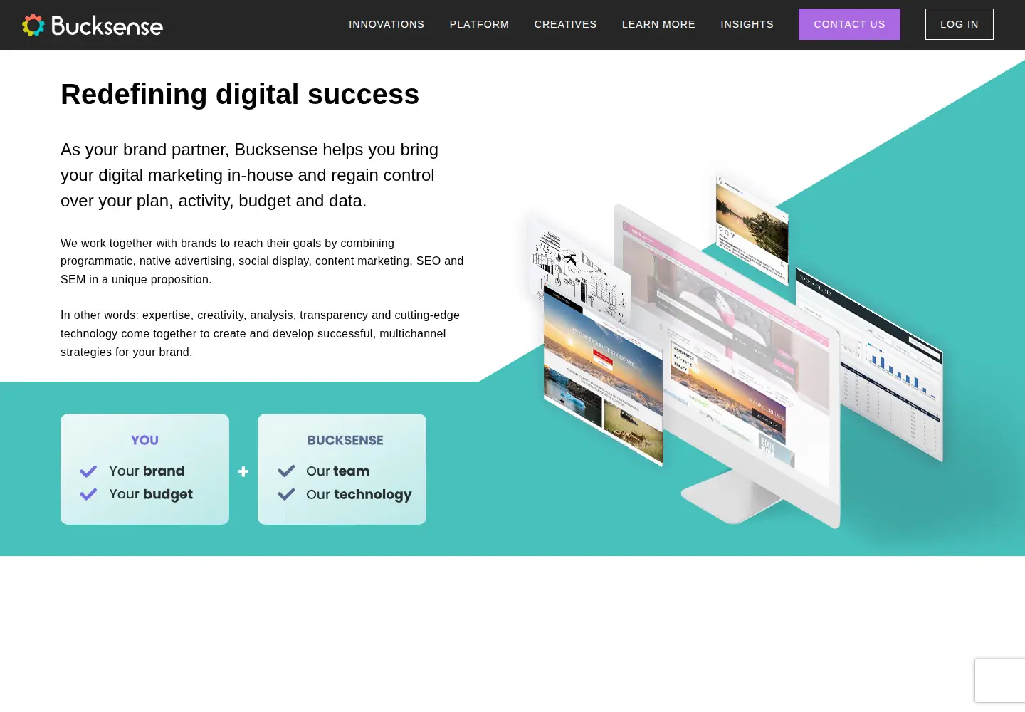 Captured homepage of bucksense.com in the current scan