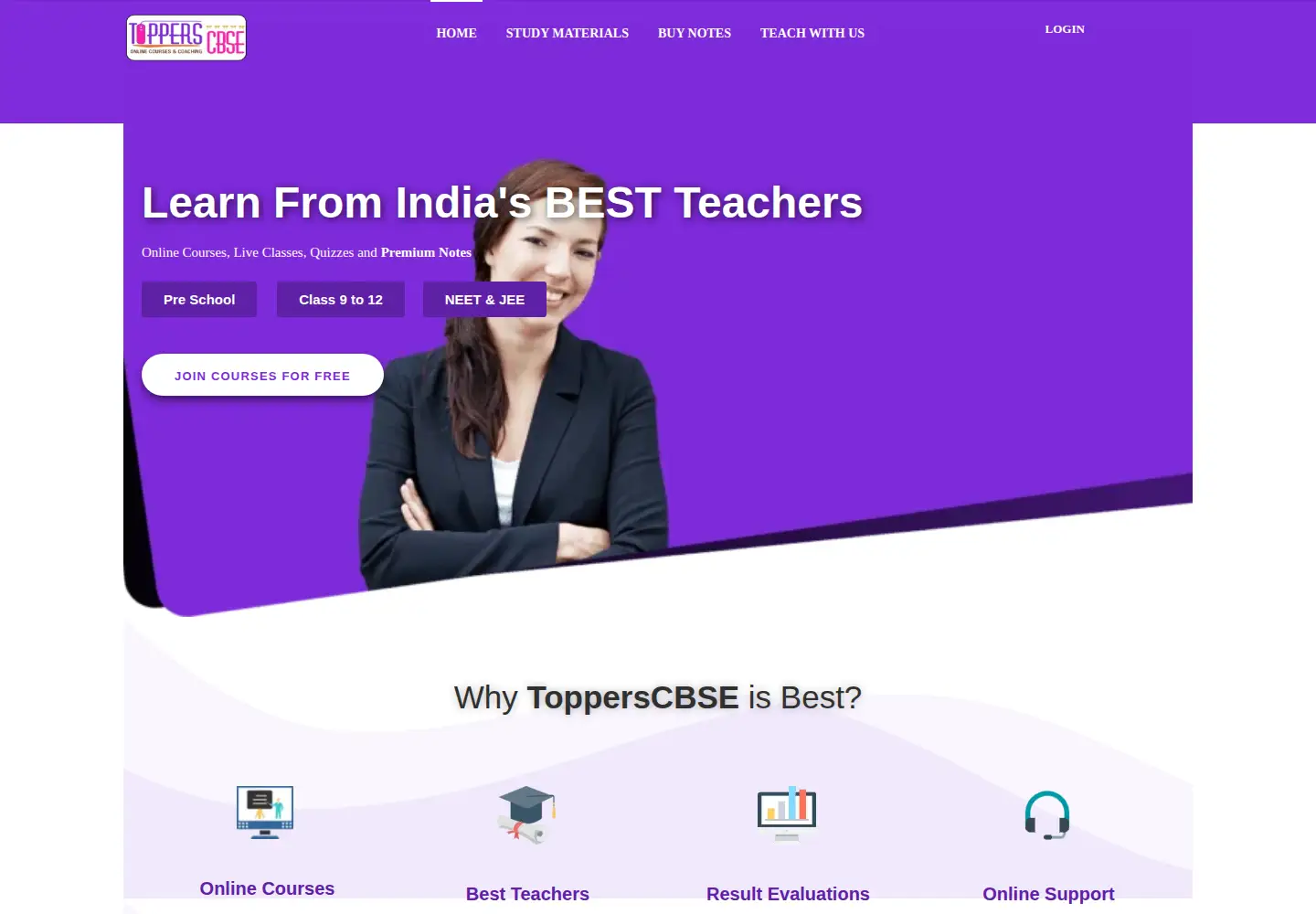 Captured homepage of topperscbse.com in the current scan