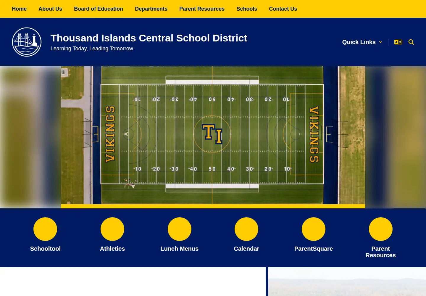 Screenshot of 1000islandsschools.org
