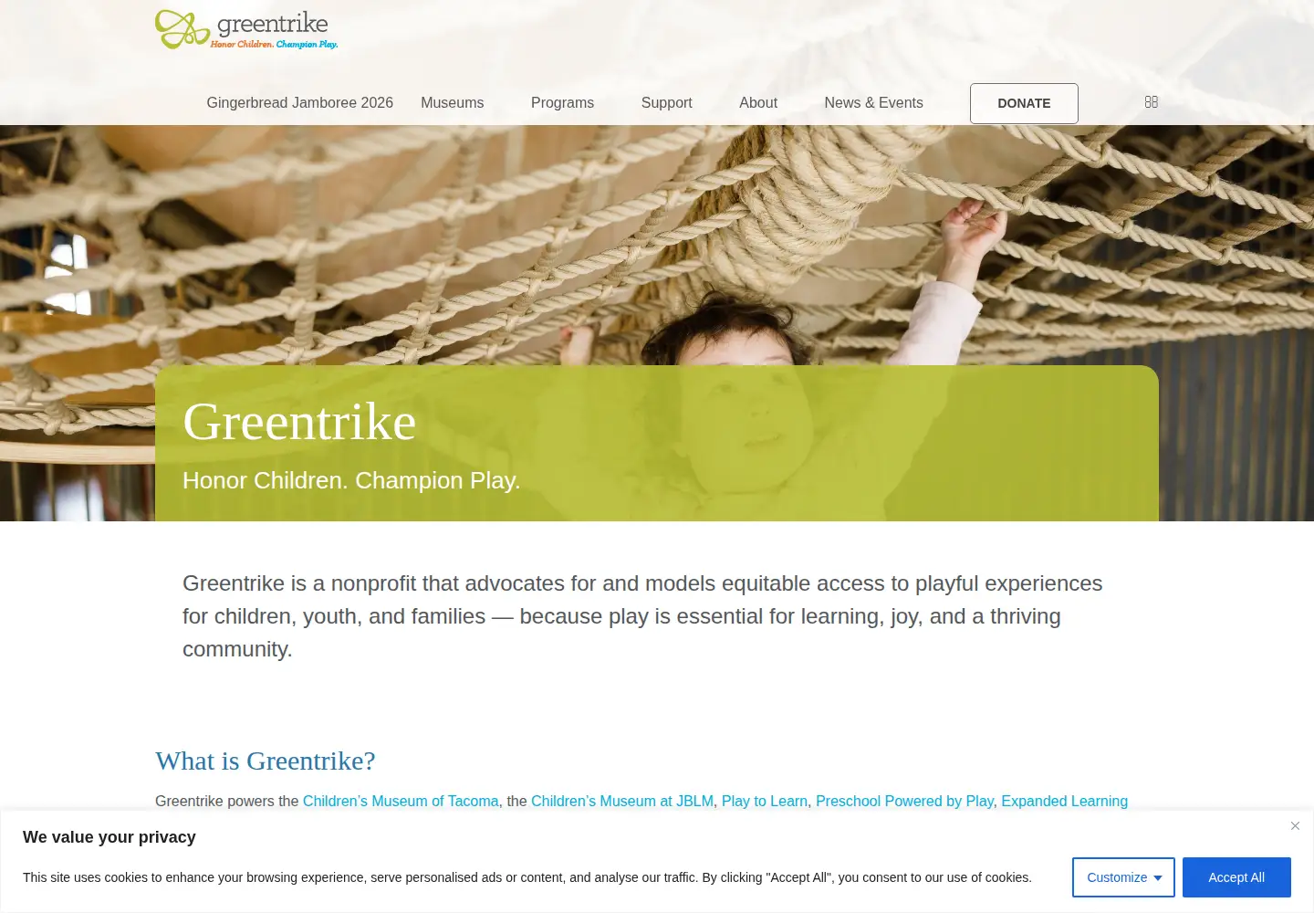 Screenshot of greentrike.org