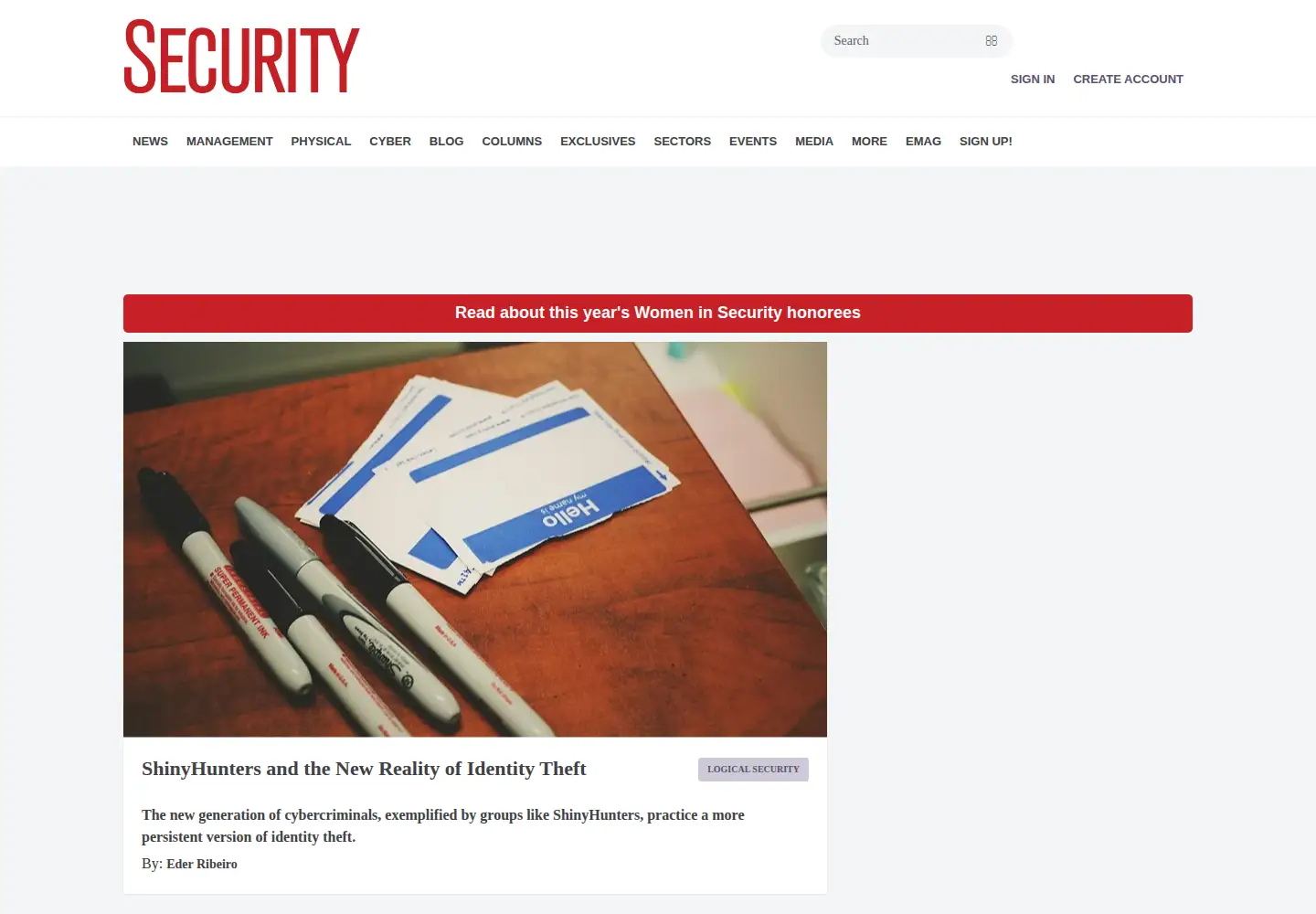 Screenshot of securitymagazine.com