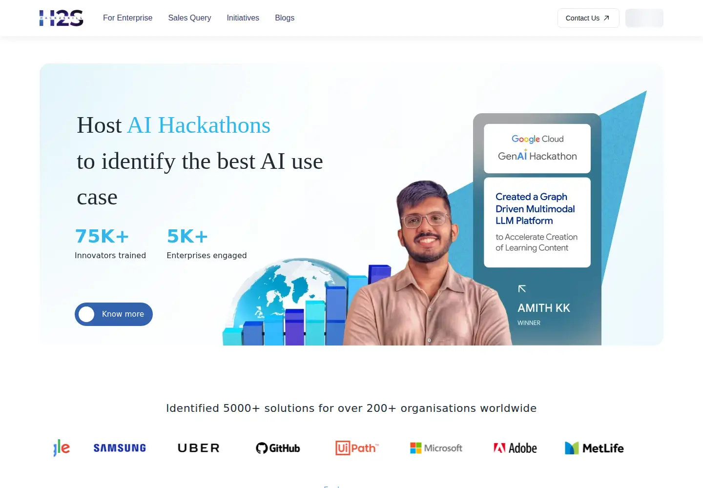 Captured homepage of hack2skill.com in the current scan