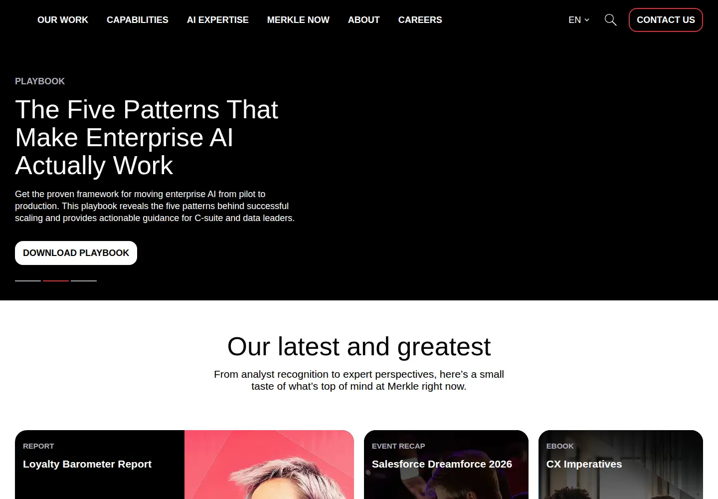 Screenshot of merkle.com