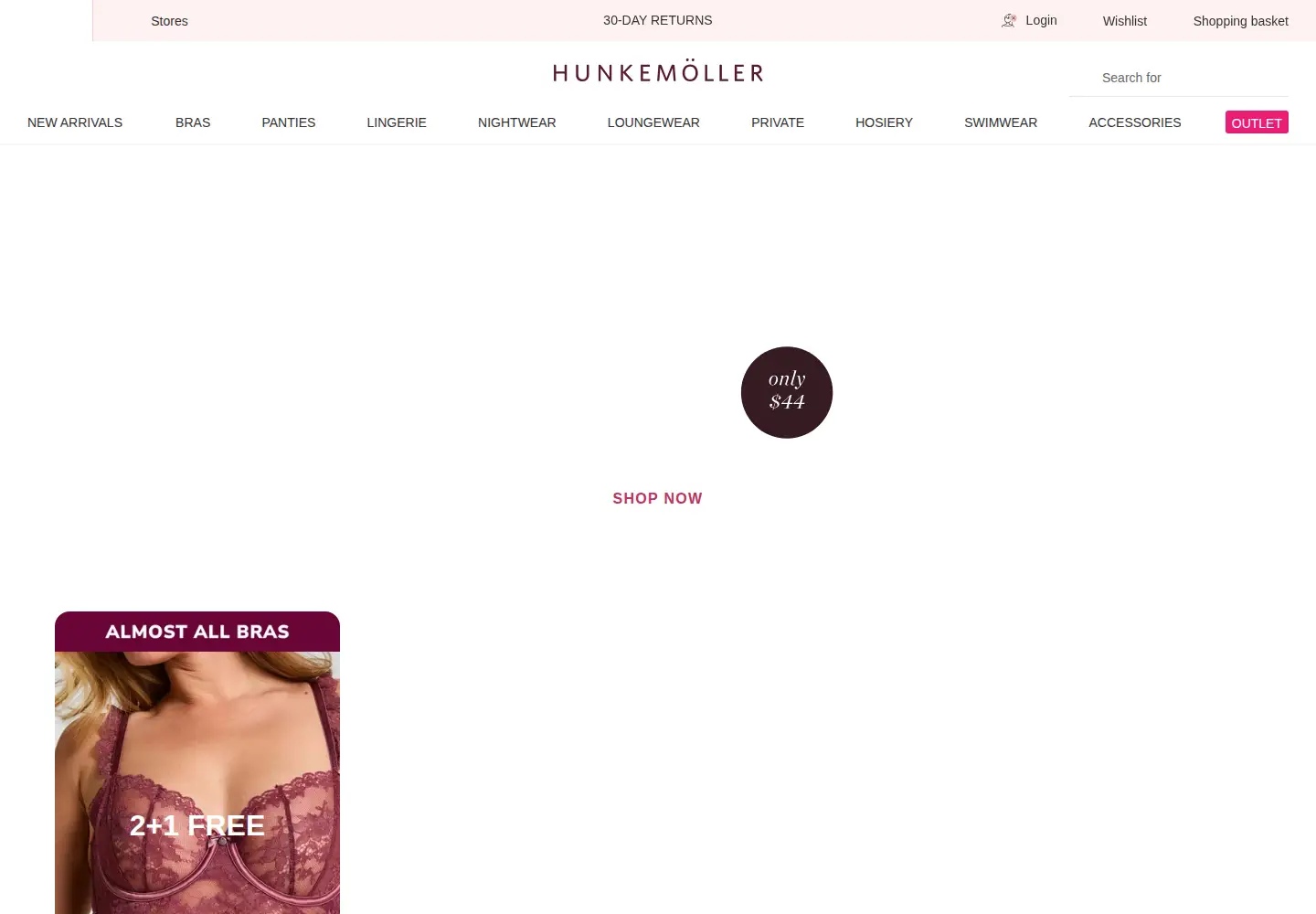 Screenshot of hunkemoller.com