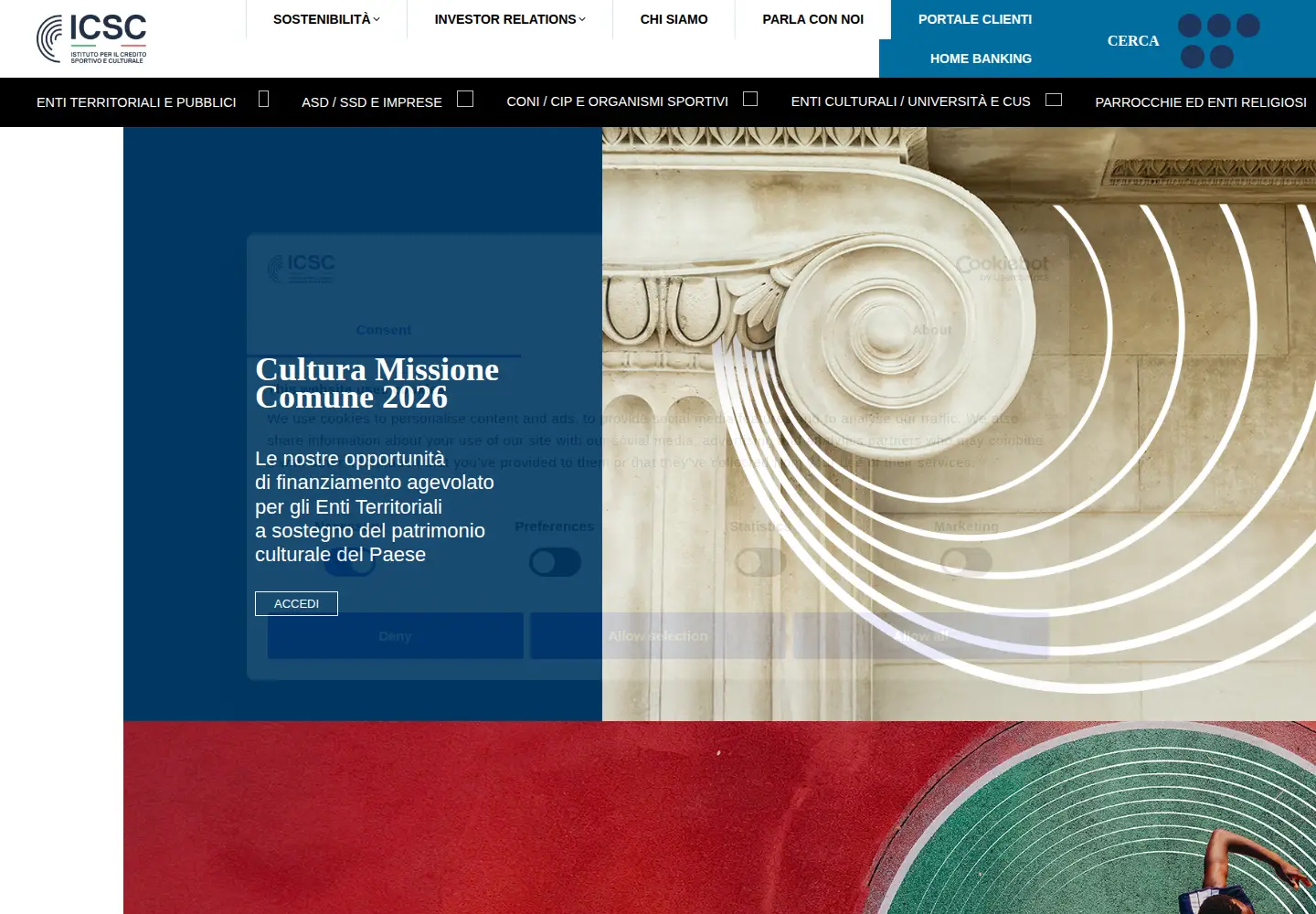 Screenshot of creditosportivo.it