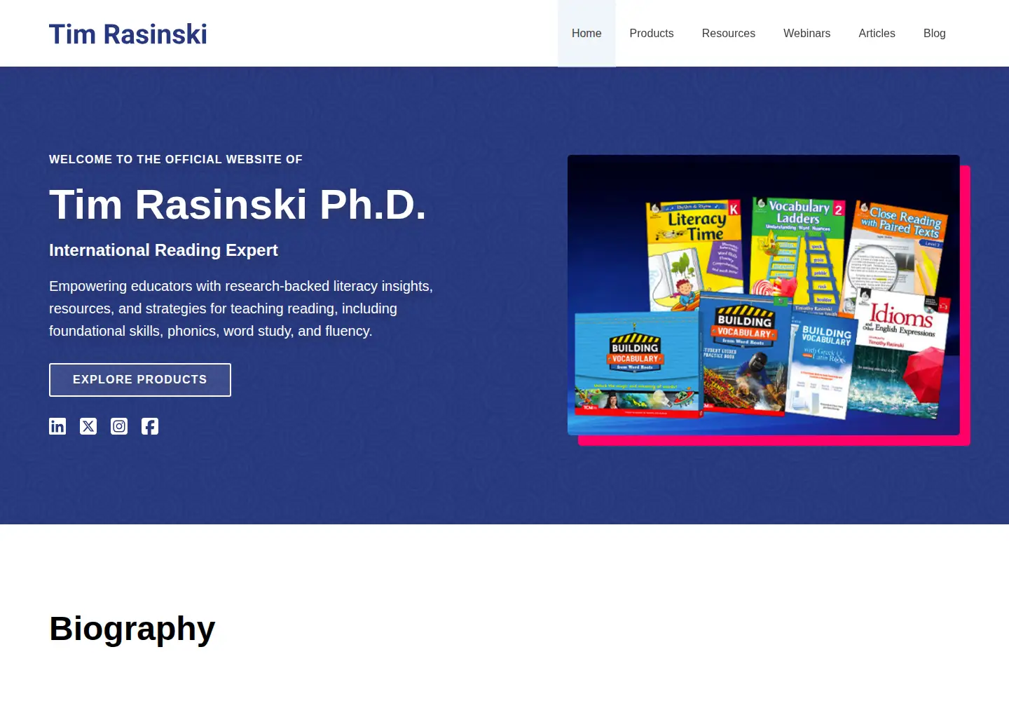 Screenshot of timrasinski.com